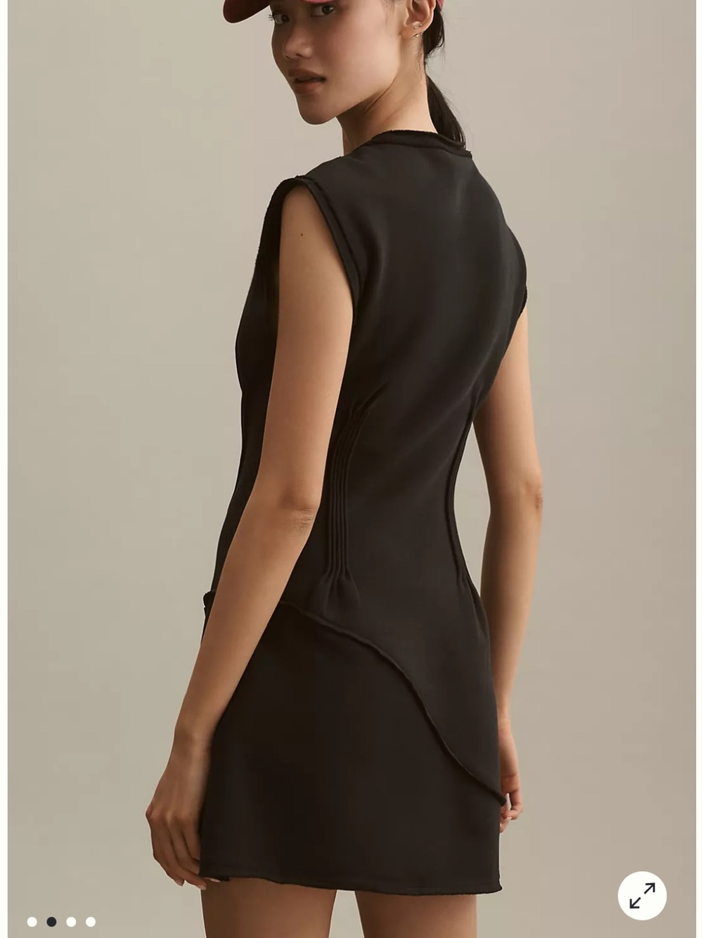 Anthropologie Daily Practice Pintuck Mini Dress - Black - L - Picture 2 of 11